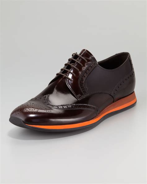 prada men's brown shoes|Prada shoes for men clearance.